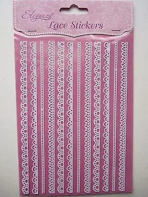 Lace Border Edging Stickers For Cardmaking And Scrapbooking • £2.20