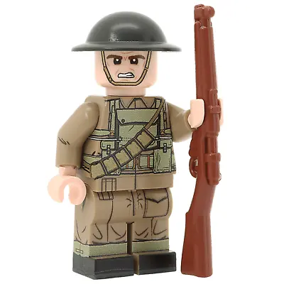 United Bricks WW2 BEF Rifleman Military Soldier Minifigure • $40.15