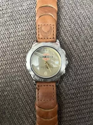 Harley Davidson Quartz Watch Running Leather Band • $80