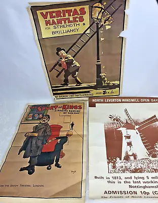 £7.99 • Buy Vintage Veritas Mantles Poster North Leverton Windmill Savoy Theater Poster Z101