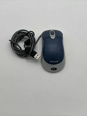 Microsoft Optical Mouse Blue USB PS2 Compatible Optical X802652-001 TESTED • $12