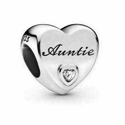 £10.88 • Buy New Sterling Silver ALE S925 Charm  Auntie Love Heart