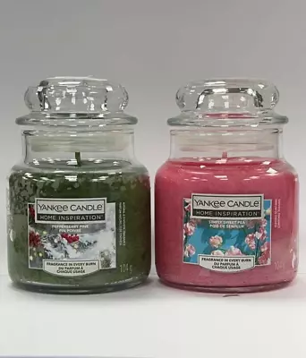 YANKEE CANDLE 104G JAR Simply Sweet Pea  & 104G Pepperberry Pine - NEW • £19.99