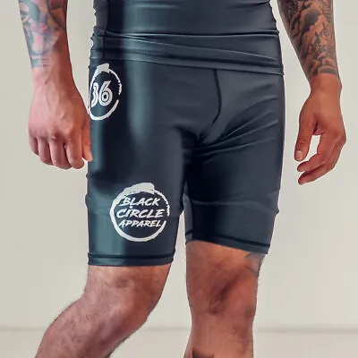 Black Circle Apparel BJJ Limited Edition Men JiuJitsu Vale Tudo Shorts NOGI • £25