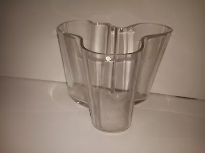 Alvar Aalto Glass Vase Finland 6.25x8 Inches • $175