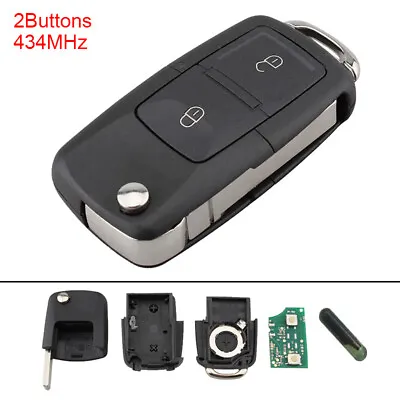$11.64 • Buy 2 BTN Key Fob Flip Keyless Entry Remote Fit For VW Bora Golf 1J0 959 753 AG