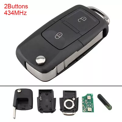 2 BTN Key Fob Flip Keyless Entry Remote Fit For VW Bora Golf 1J0 959 753 AG • $10.70