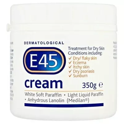 E45 Cream 350g Treatment For Dry Skin Conditions New And Sealed Pots  March 2026 • £10.95