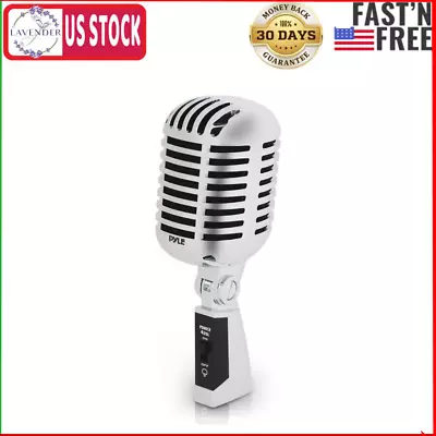 Pyle Pro PDMICR42SL Vintage Retro Style Dynamic Studio Desktop Vocal Microphone • $38