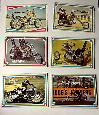 1972 Donruss Choppers And Hot Bikes Lot Of 6 Cards L74 • $7.25