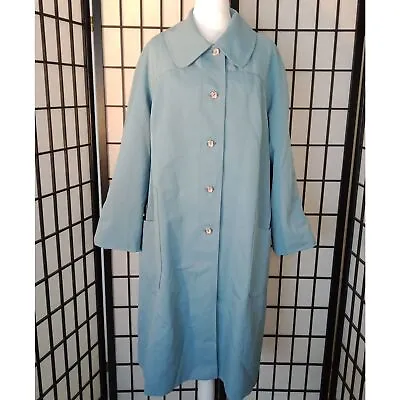 FORECASTER Of BOSTON Light Blue 70's Vintage Women's Rain Jacket Size 22.5 • $25