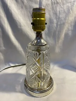 Small 10  Leviton Lamp Crystal Vintage USA Tested Works Boho Mcm • $15