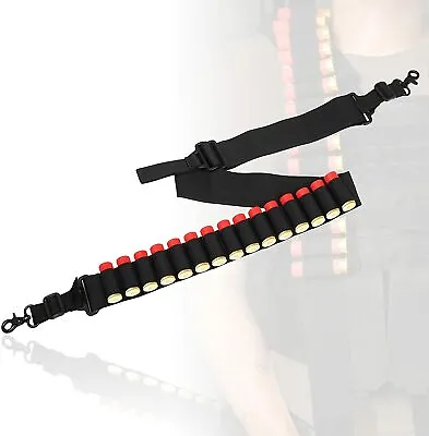 2 Point 15 Tactical Shell Sling With Steel Hook Shotgun Rifle Ammo Holder Strap • $10.88