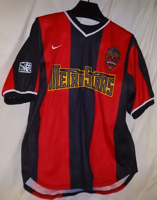 VTG Nike New York New MetroStars MLS Soccer Jersey Kit Mens Size Medium 99/00 • $150