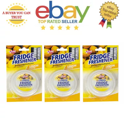 £7.95 • Buy 3x LEMON FRIDGE FRESHENER Deodorizer Scent Kitchen Remove Smell Odor Fresh Smell