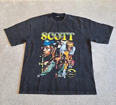 Travis Scott - Cactus Jack T-shirt Men's Size XL Vintage Style Rap Hip Hop - NEW • $42.49