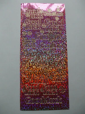 £1.99 • Buy Good Luck Card Making Peel Offs ;- Pink Glitter  [16]