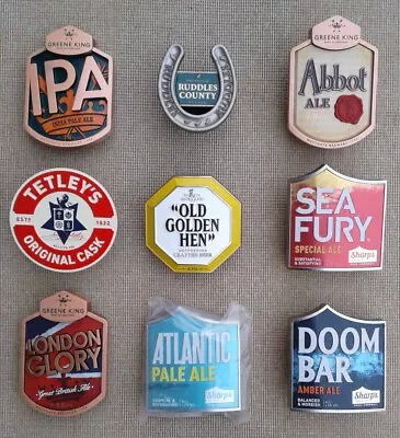 £12.99 • Buy Selection Of Brewery Metal Beer Pump Clips.