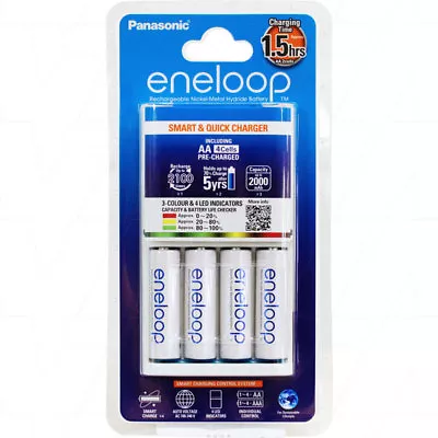 Panasonic K-kj55mcc4ta Eneloop Aa Battery + Battery Charger • $71.16