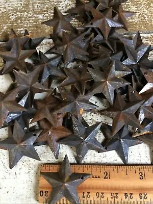 Lot 20 Rusty Black Barn Stars Star 1.5 In 1.5  Primitive Country Rust Craft • $8.69