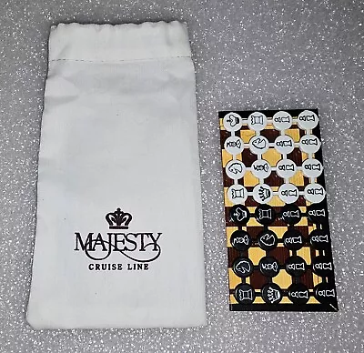 Vintage 1992 Majesty Cruise Line Travel Magnet Chess In Bag NOS NEW • $10.50