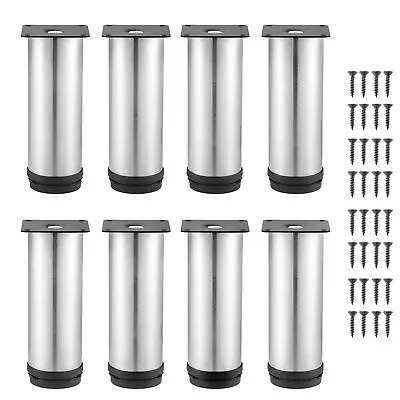 8 Pack Adjustable Furniture Legs | 2  Dia Thickened Stainless Steel Sofa Shel... • $27.52