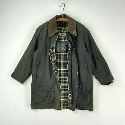 Barbour Beaufort Wax Jacket Mens C36 UK Small Green Country Vintage Classic Coat • $85.79