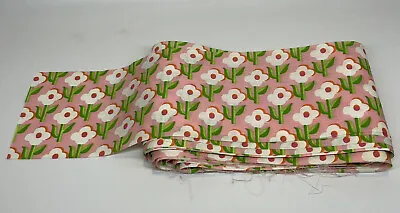 Vtg Flower Power Cotton Fabric 4.75  Wide Quilting Rag Rugs Crafts 12 YDS X 4.75 • $17.09