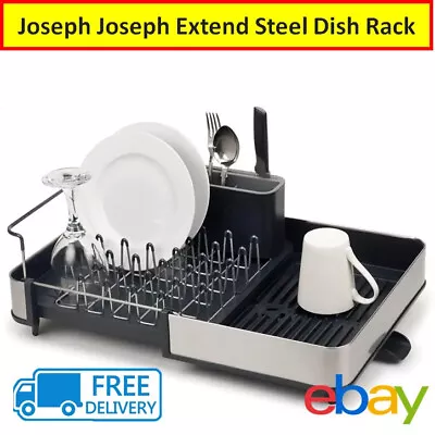 Joseph Joseph Extend Steel Expandable Dish Rack Kitchen Cutlery Dish Dryer Dryin • $118