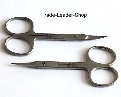 Set Of 2 Nail Scissors Cuticle Nail Care Stainless Steel Scissors NATRA Germany • $6.99