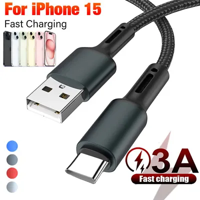 Type C USB C Fast Charging Charger Cable For IPhone 15 Samsung S21 S20 S10 Plus • $6.76