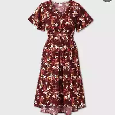 Ingrid & Isabel Maternity Red Floral Dress Size Medium NWT • $29