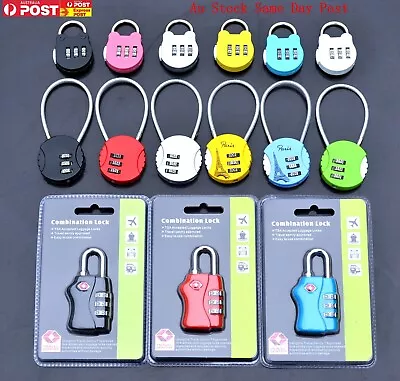 $7.99 • Buy TSA Approved Travel Bike Luggage Bag GYM Padlock Locker 3-Dial Password Security