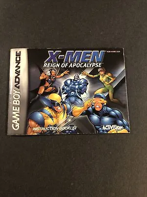X-men Reign Of Apocalypse Gba Manual • $14.95