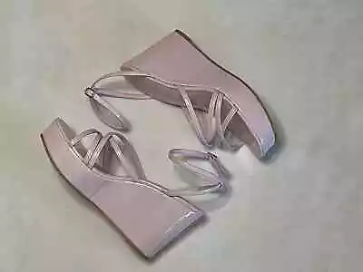 New Lavender Patent Platform Wedge Strappy Sandals Madden Girl Myaa Size 9.5M • $22.49