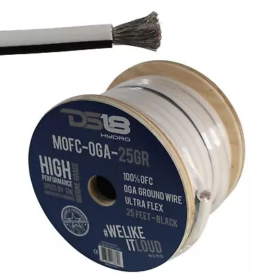 DS18 0 AWG OFC Tinned Copper Marine Power/Ground Wire White/Black Stripe Lot • $254.95
