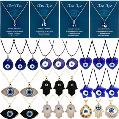 $1.40 • Buy Wholesale Evil Eye Necklace Turkish Blue Eye Pendant Clavicle Women Jewelry Gift