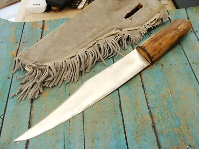 Xl Custom Hand Made Mountain Man Hunting Trade Bowie Knife & Sheath Knives Tools • $186