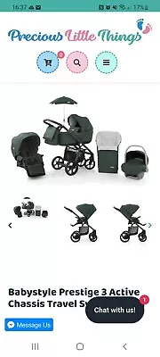 BabyStyle Prestige 3 Travel System Fern • £600