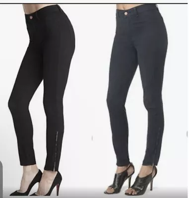J Brand Women’s Stretch Black Zipped Leg Black Pants Jeans Style Major Size 27 • $85