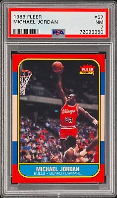 1986 Fleer Michael Jordan RC #57 Rookie PSA 7 SHARP NEW SLAB **UNDER-GRADED** • $5999