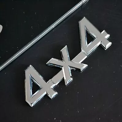 Univerisal 4X4 3D Metal Car Badge Emblem Sticker Sliver Chrome Plating 4WD 9cm • $6.99