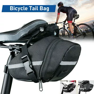 Bike Saddle Bag Bicycle Under Seat Storage Tail Pouch Cycling Bags Waterproof UK • £5.69