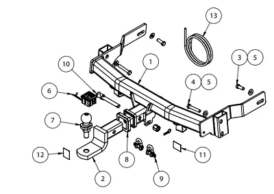 HAYMAN REESE Tow Bar + ECU Wiring Kit HOLDEN CAPTIVA 7 SUV CG 06-ON 03112RW • $840