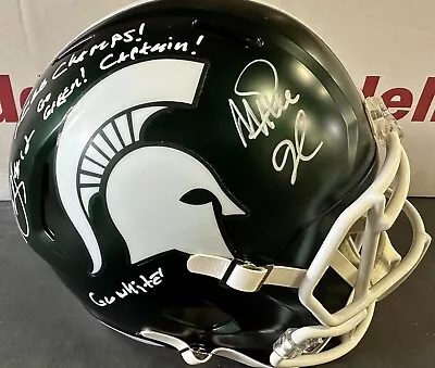 Magic Johnson & Mateen Cleaves Signed Full Size  Replica Helmet - Beckett & Jsa • $599