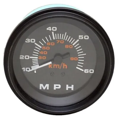 Mercury Boat Speedometer Gauge 827880 | Lund 1987585 Black 3 1/4 Inch • $45.20