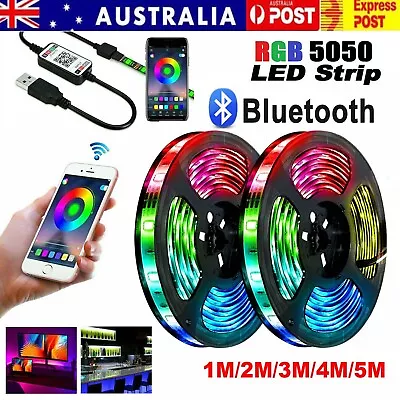 $5.68 • Buy LED Strip Lights RGB Color Change USB Power 5V Bluetooth TV Backlight Room Lamp