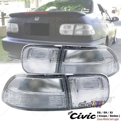 NEW For HONDA CIVIC Tail Light Lamp Clear 2Dr 4Dr Coupe Sedan EG9 EJ 1992-1995 • $403.40