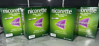 £80 • Buy Brand New 4 Packs Of Nicorette 15mg Inhalator 36 Cartridges Each Box. ✅
