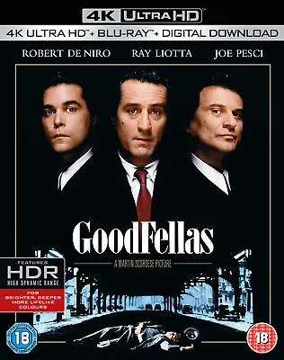 £19.99 • Buy Goodfellas (4K Ultra HD) Robert De Niro, Ray Liotta, Joe Pesci, Lorraine Bracco